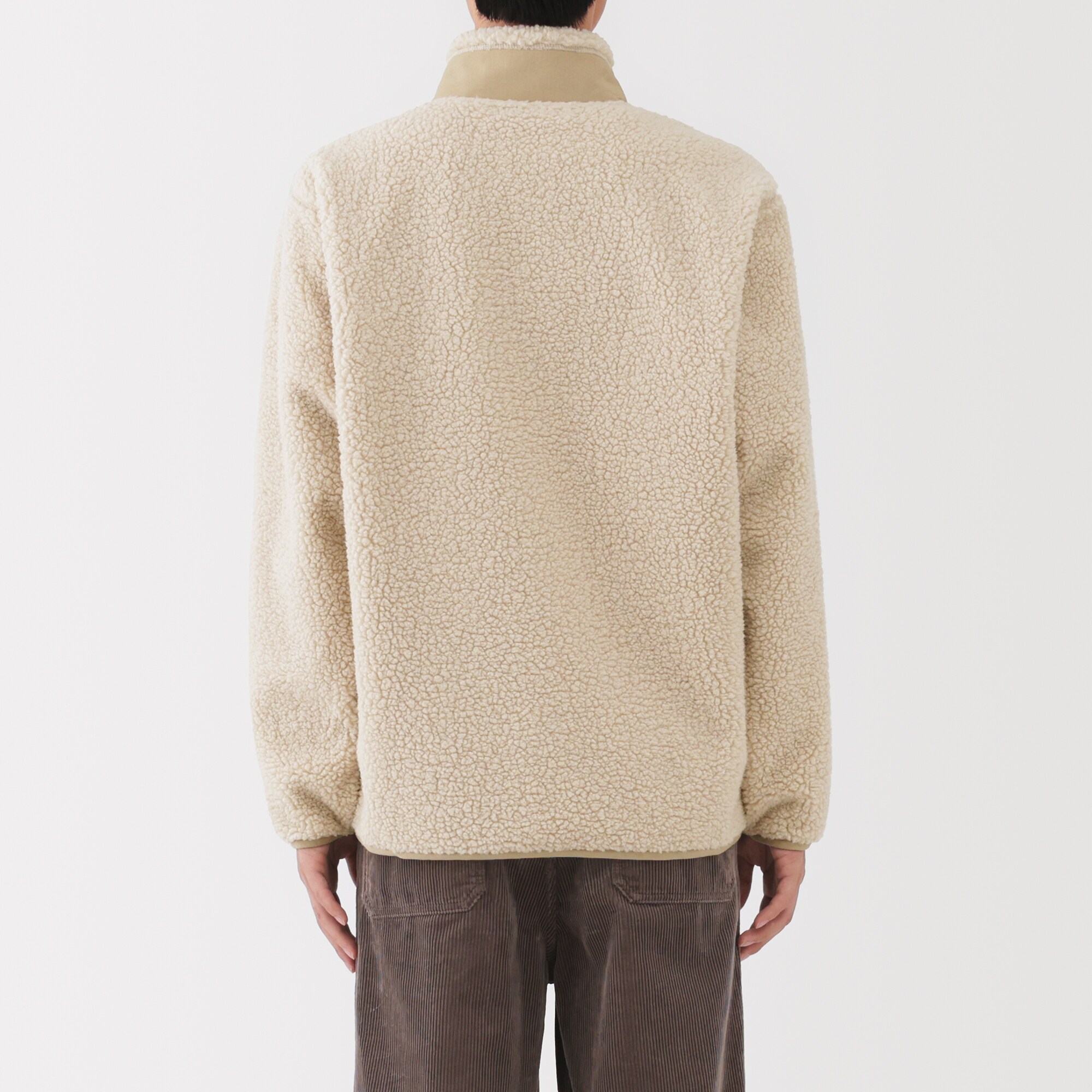 紳士　ボアフリースジャケット