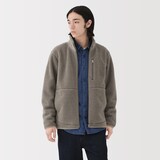 紳士　ボアフリースジャケット