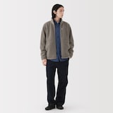 紳士　ボアフリースジャケット