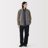 紳士　ボアフリースジャケット