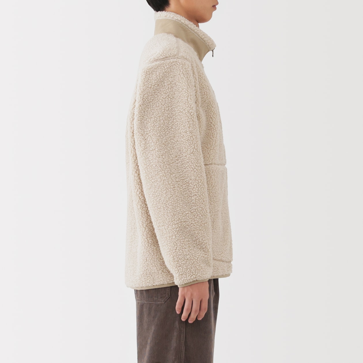 紳士　ボアフリースジャケット