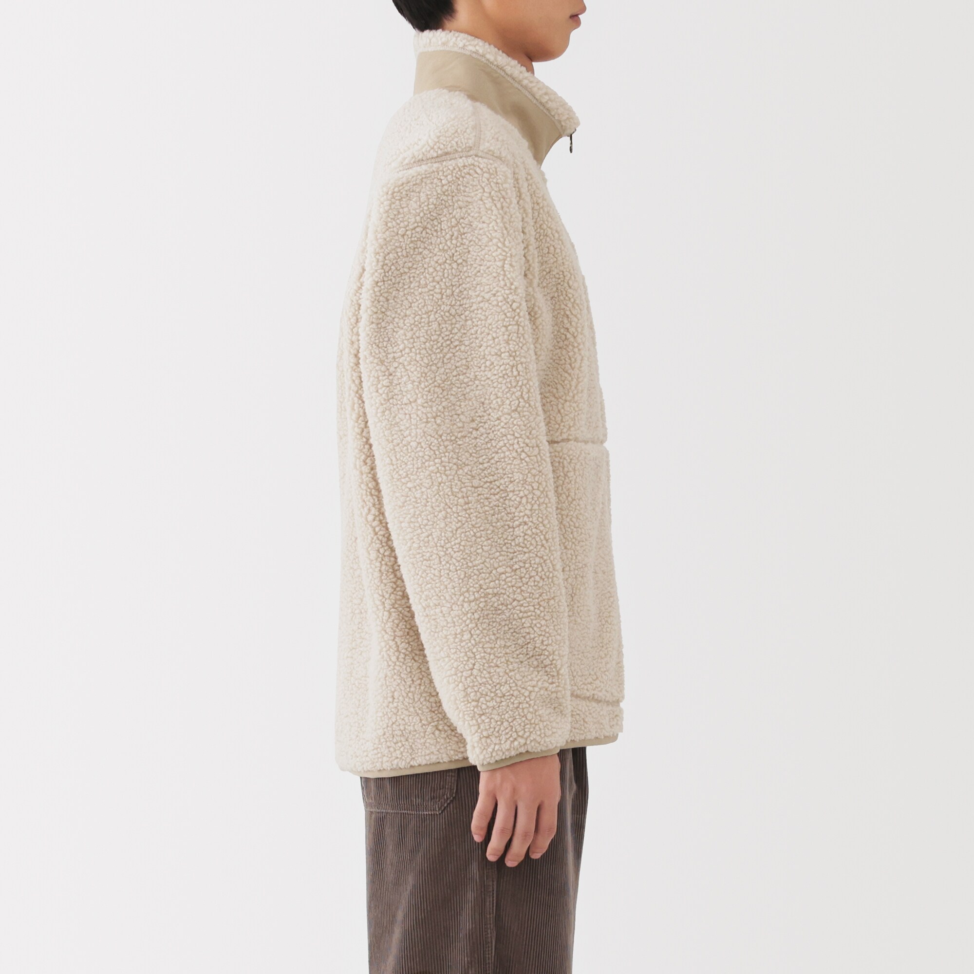 紳士　ボアフリースジャケット