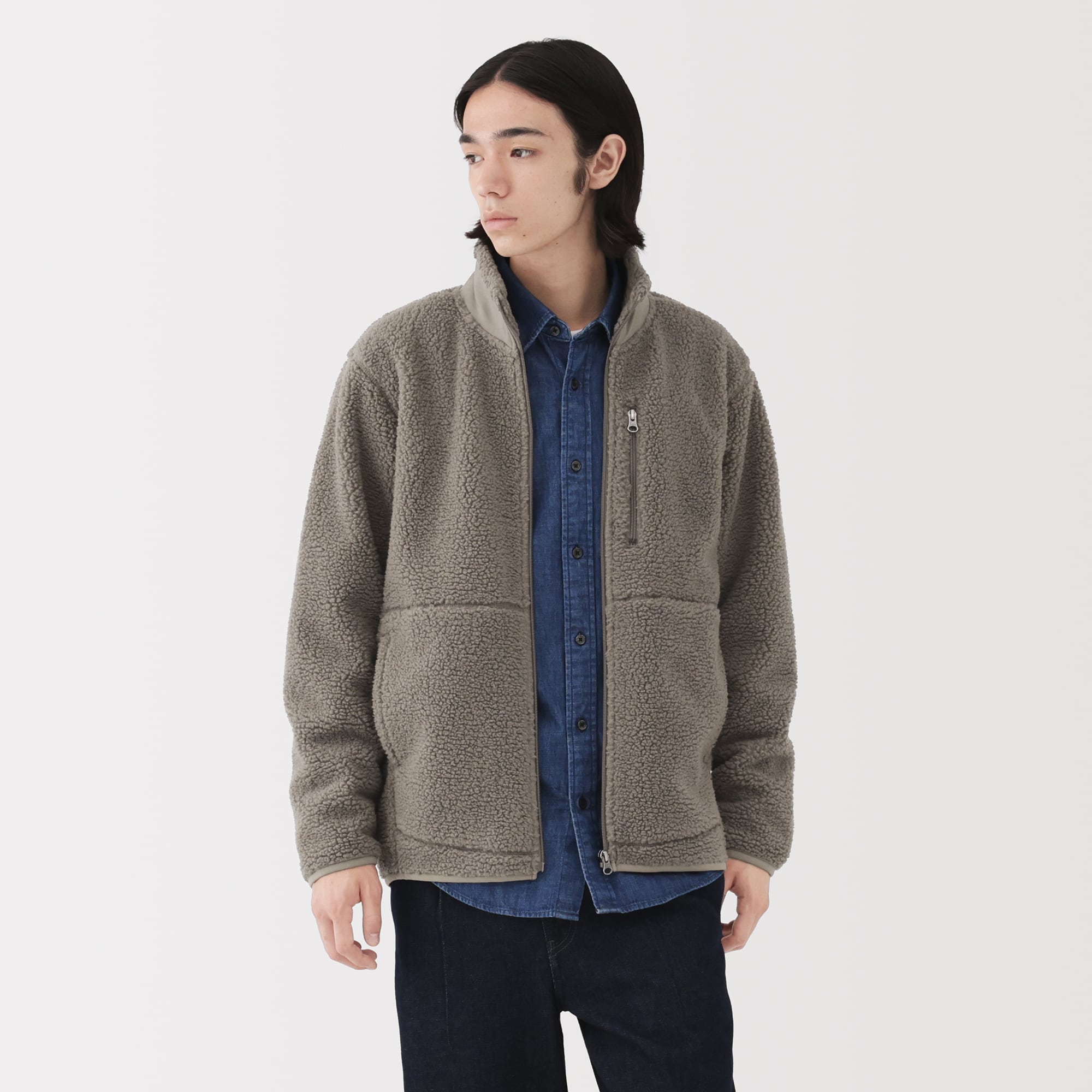 紳士 ボアフリースジャケット | 無印良品
