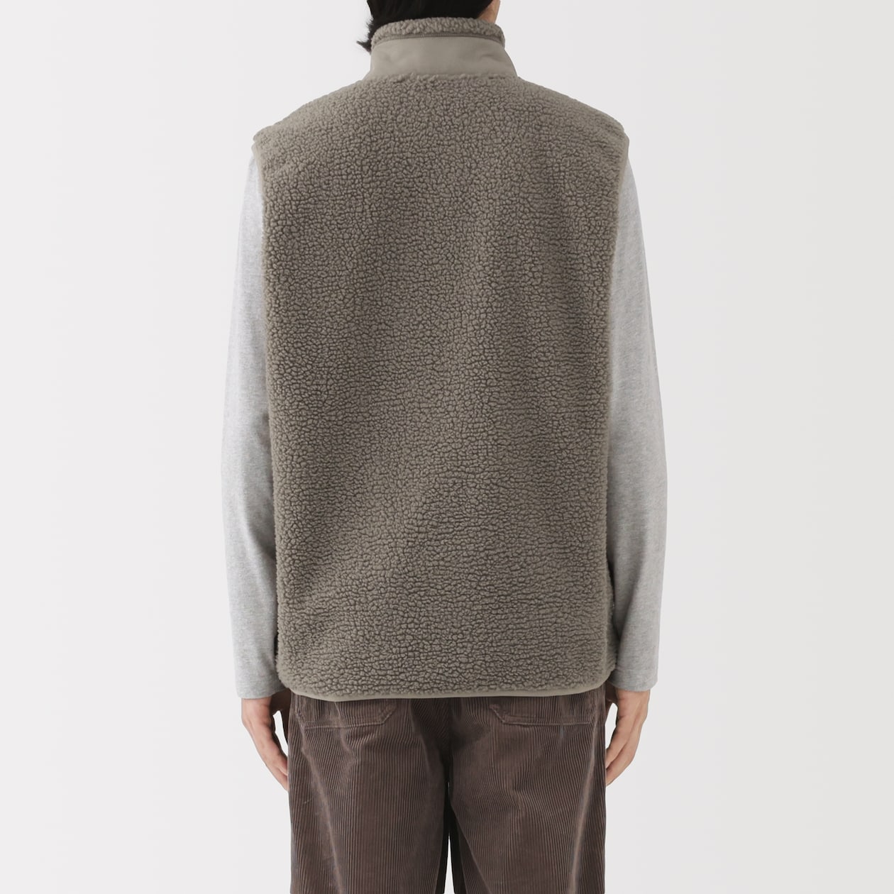 紳士　ボアフリースベスト