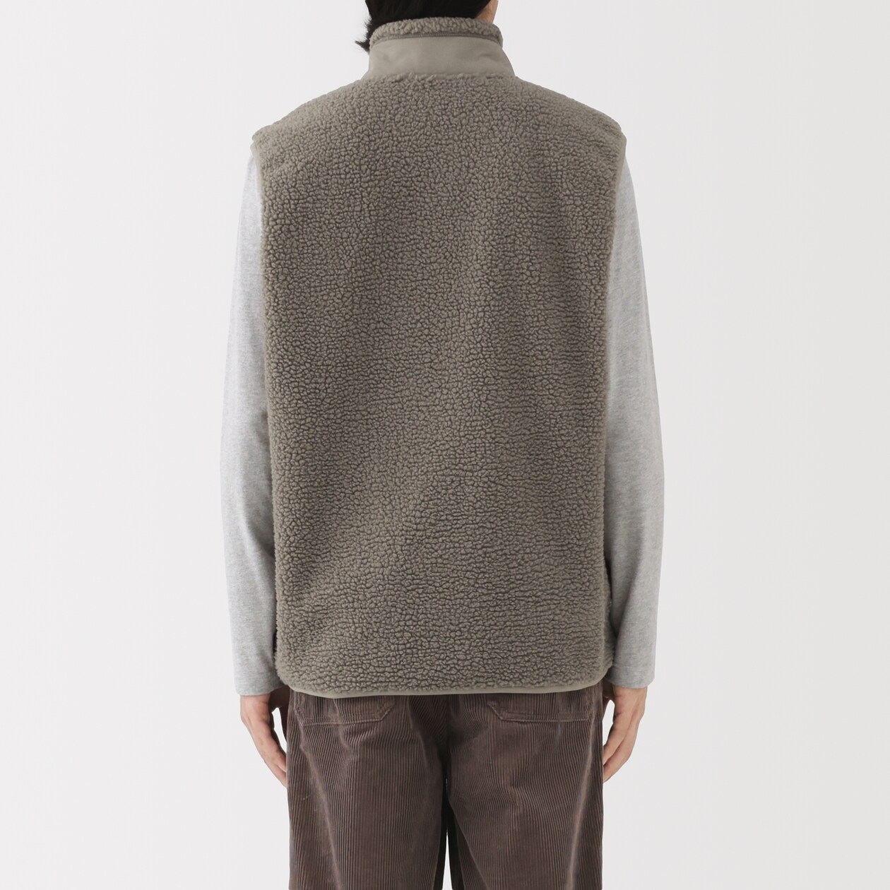 紳士　ボアフリースベスト