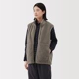 紳士　ボアフリースベスト