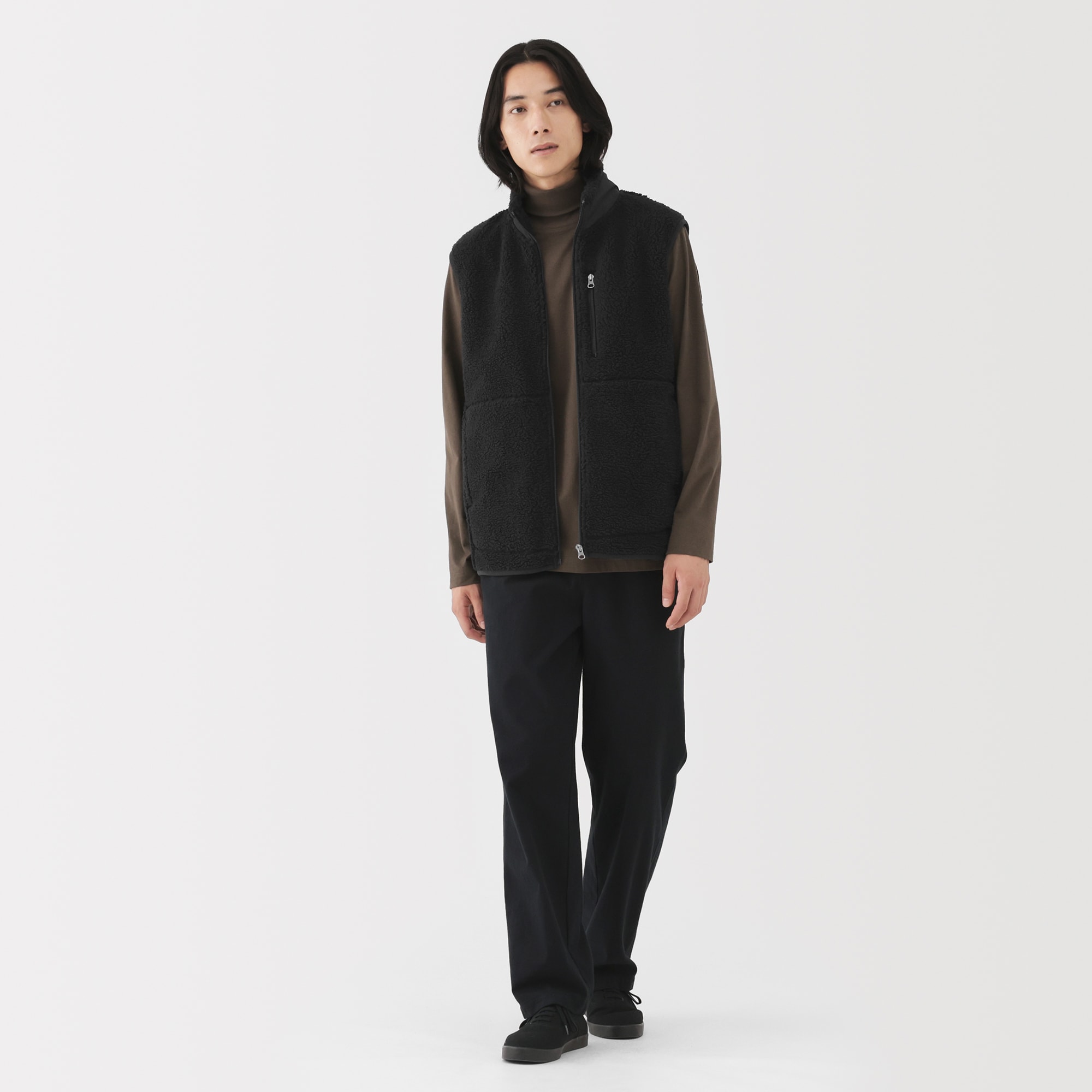 A BATHING APE ボアフリースベスト　サイズM A BATHING APE (アベイシングエイプ) BOA FLEECE VEST 001LJ0701131X