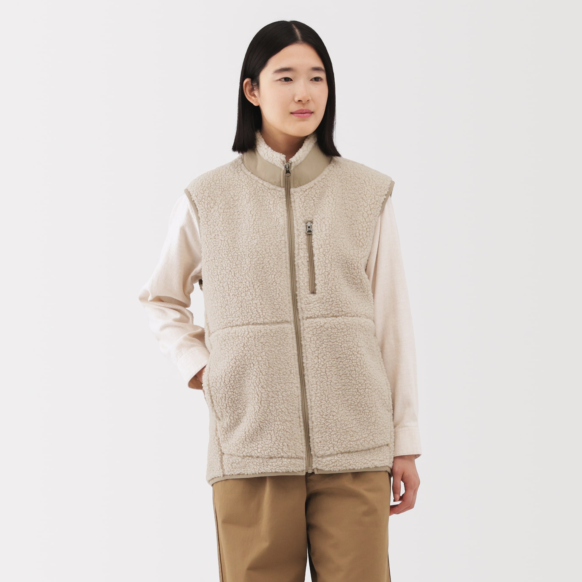 私*て様 私の話聞いてさん専用　PG カモフラージュ フリースベスト 紳士 ボアフリースベスト | 無印良品