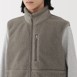 紳士　ボアフリースベスト