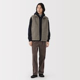 紳士　ボアフリースベスト