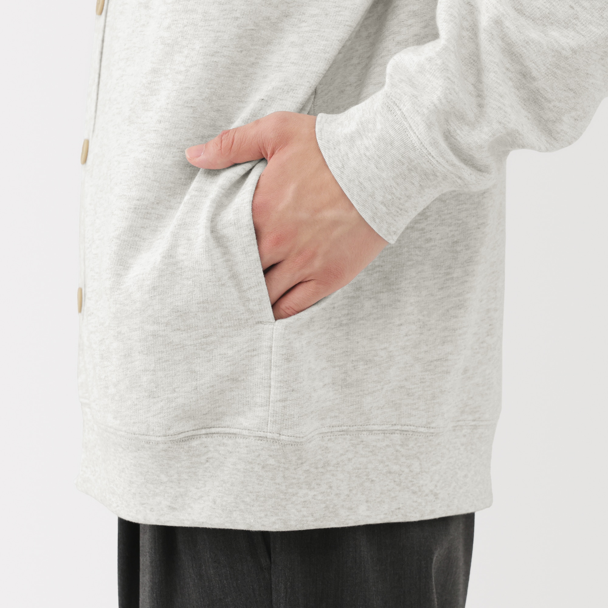 紳士　ライトスウェットＶネックカーディガン