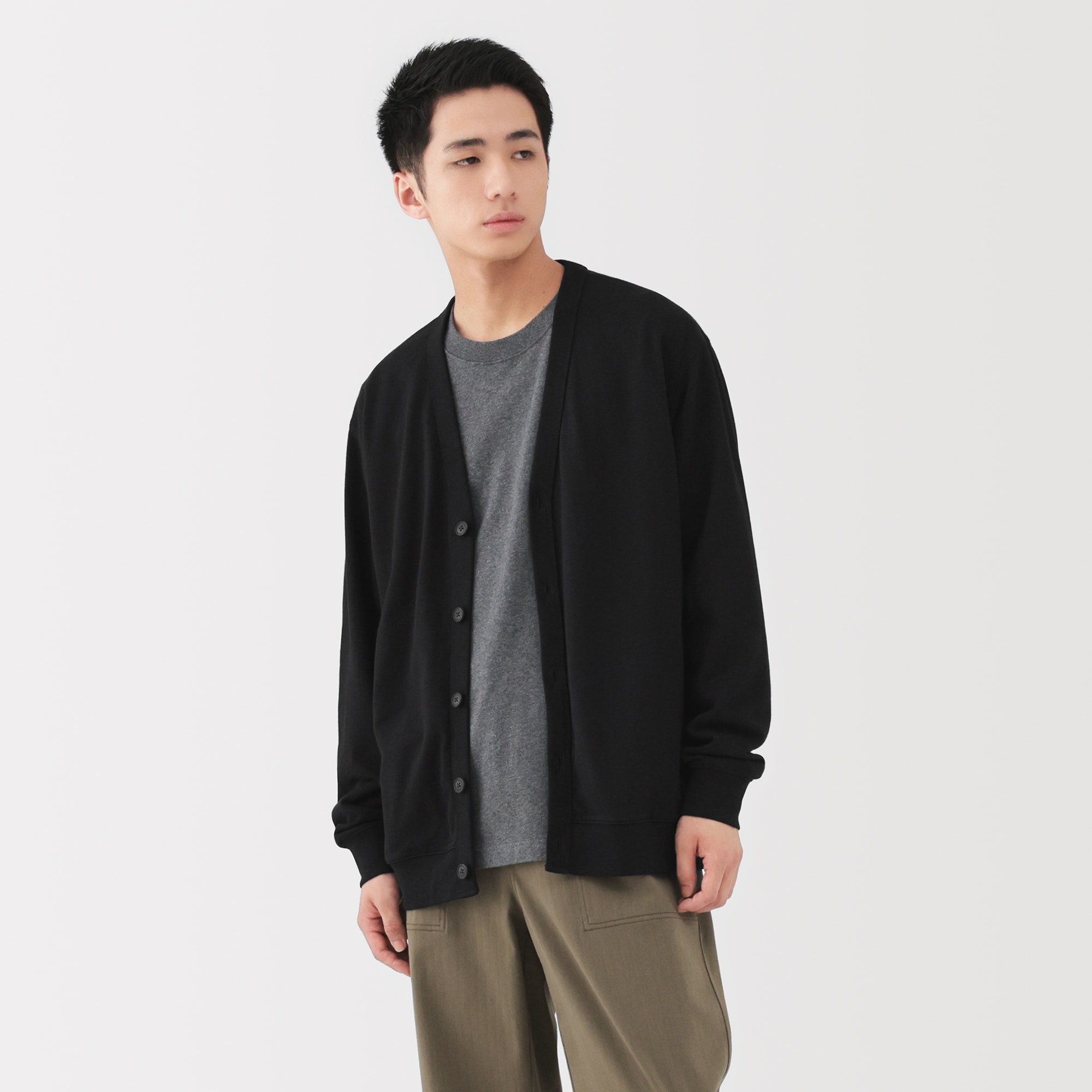 紳士 ライトスウェットVネックカーディガン | 無印良品