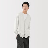 紳士　ライトスウェットＶネックカーディガン