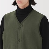 紳士　素材に還るフリースベスト
