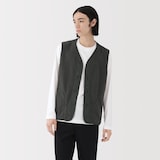 紳士　素材に還るフリースベスト