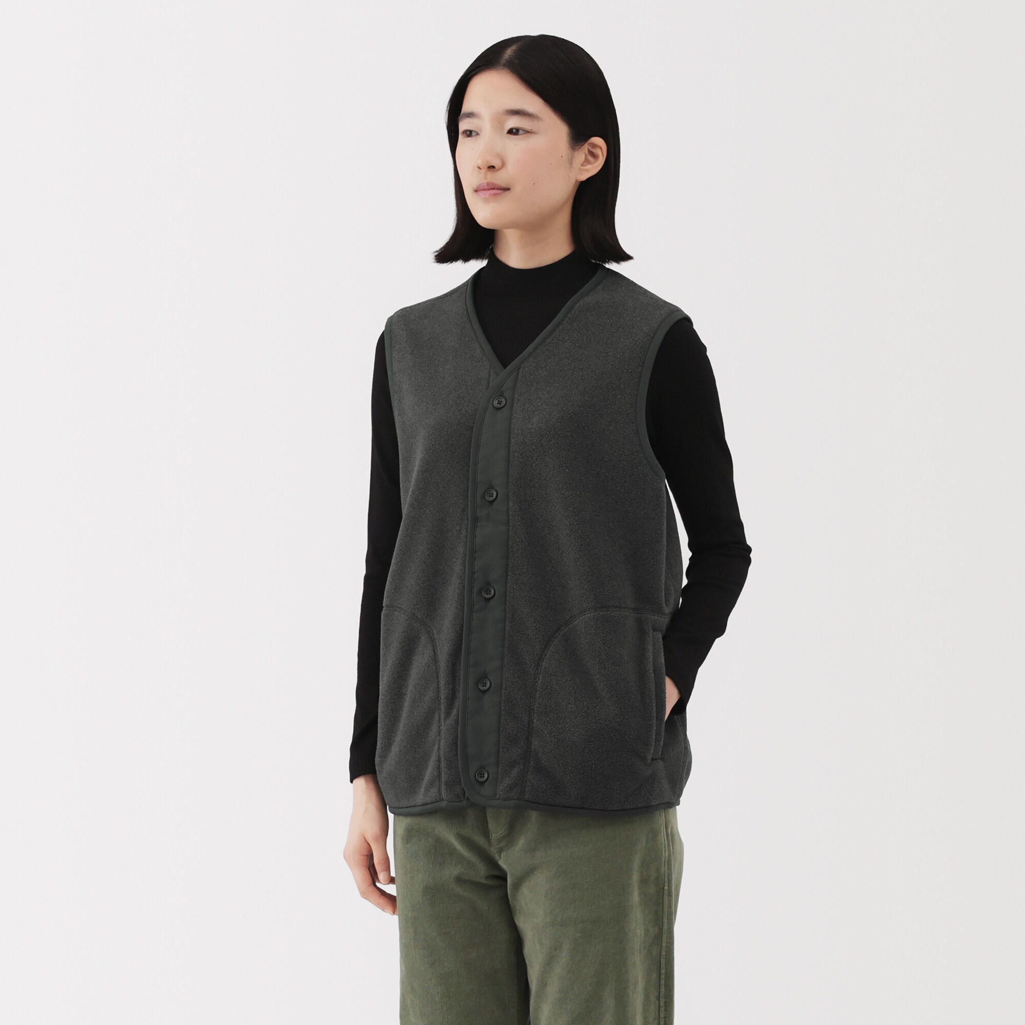 紳士 素材に還るフリースベスト | 無印良品