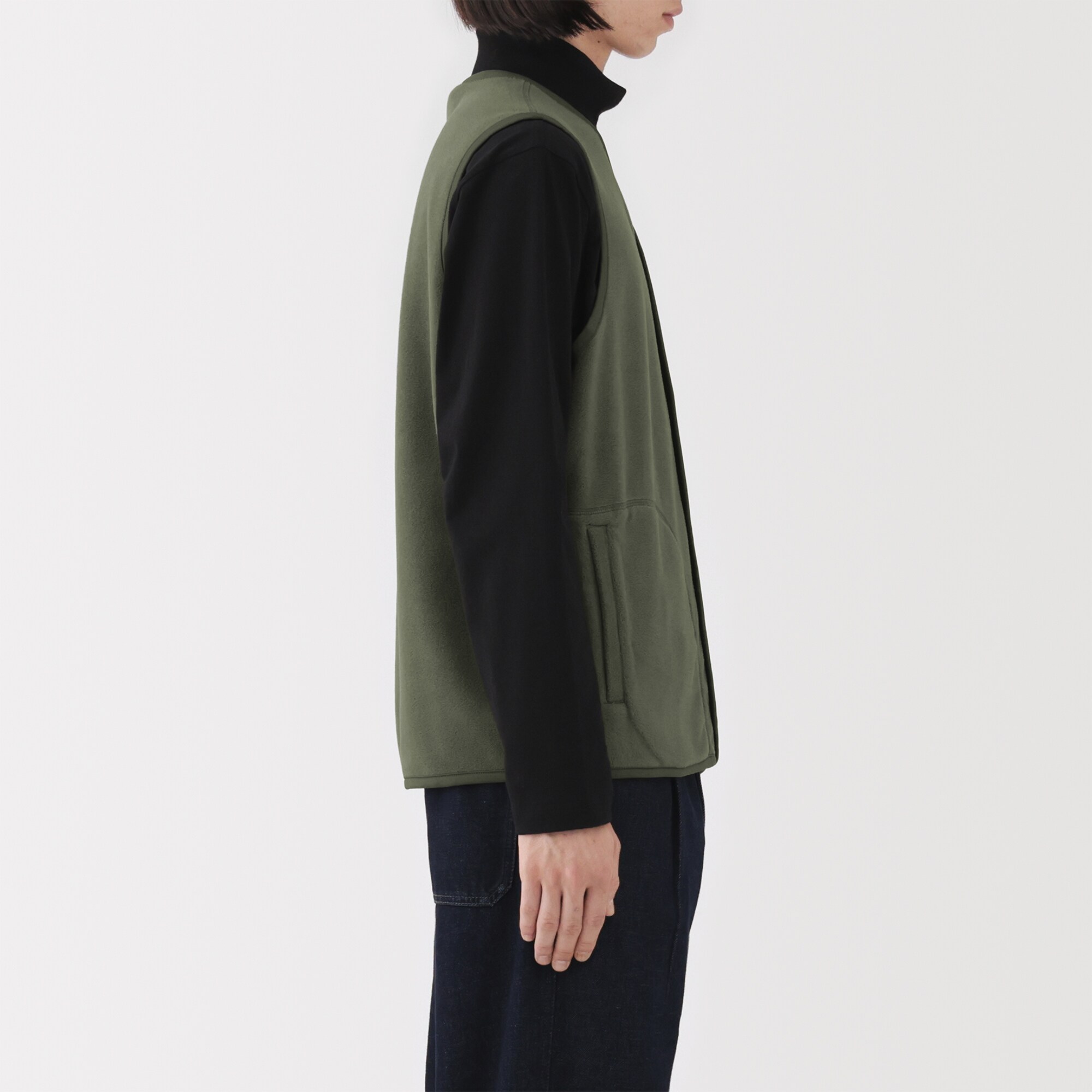 紳士 素材に還るフリースベスト | 無印良品