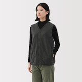 紳士　素材に還るフリースベスト