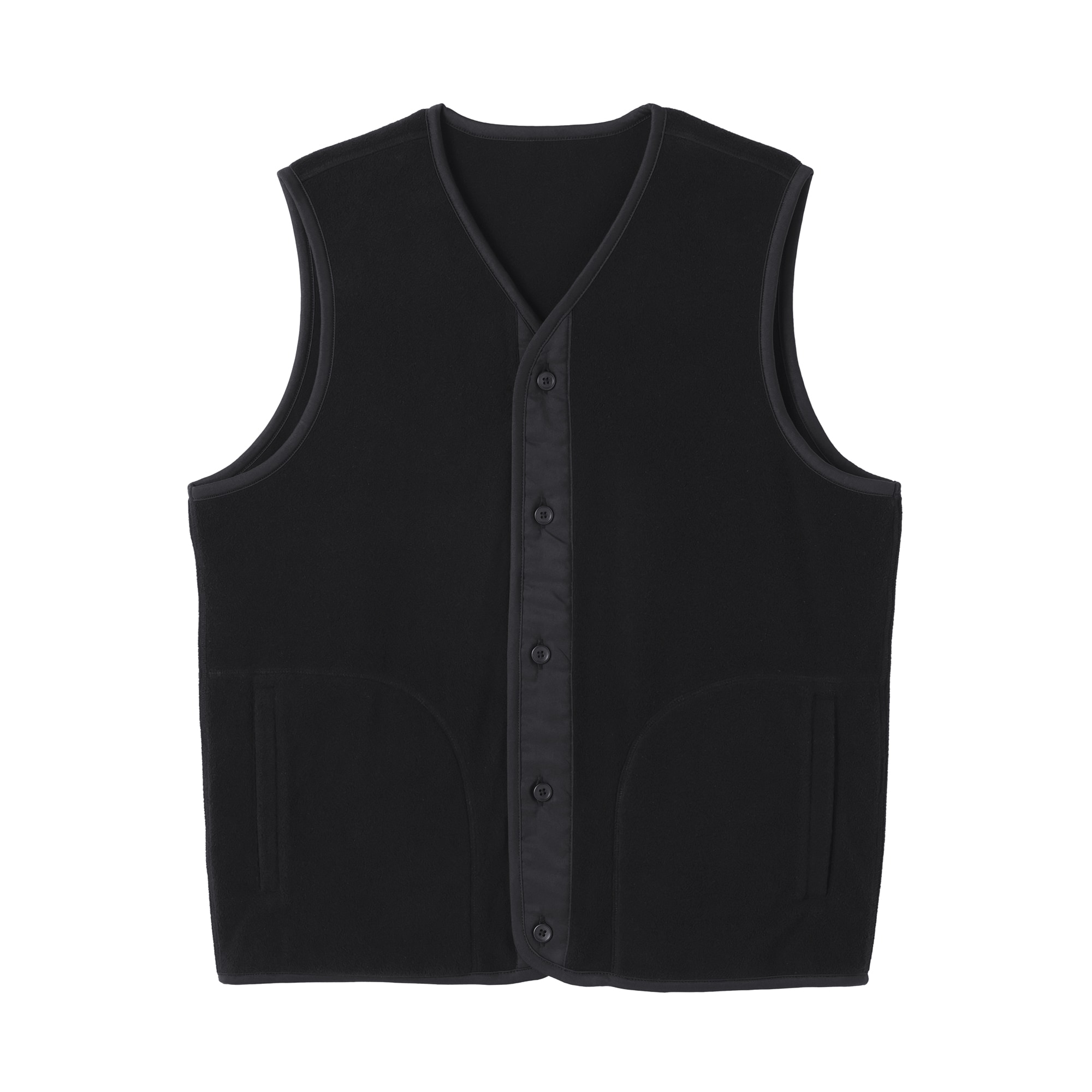 紳士　素材に還るフリースベスト