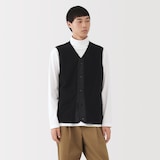 紳士　素材に還るフリースベスト
