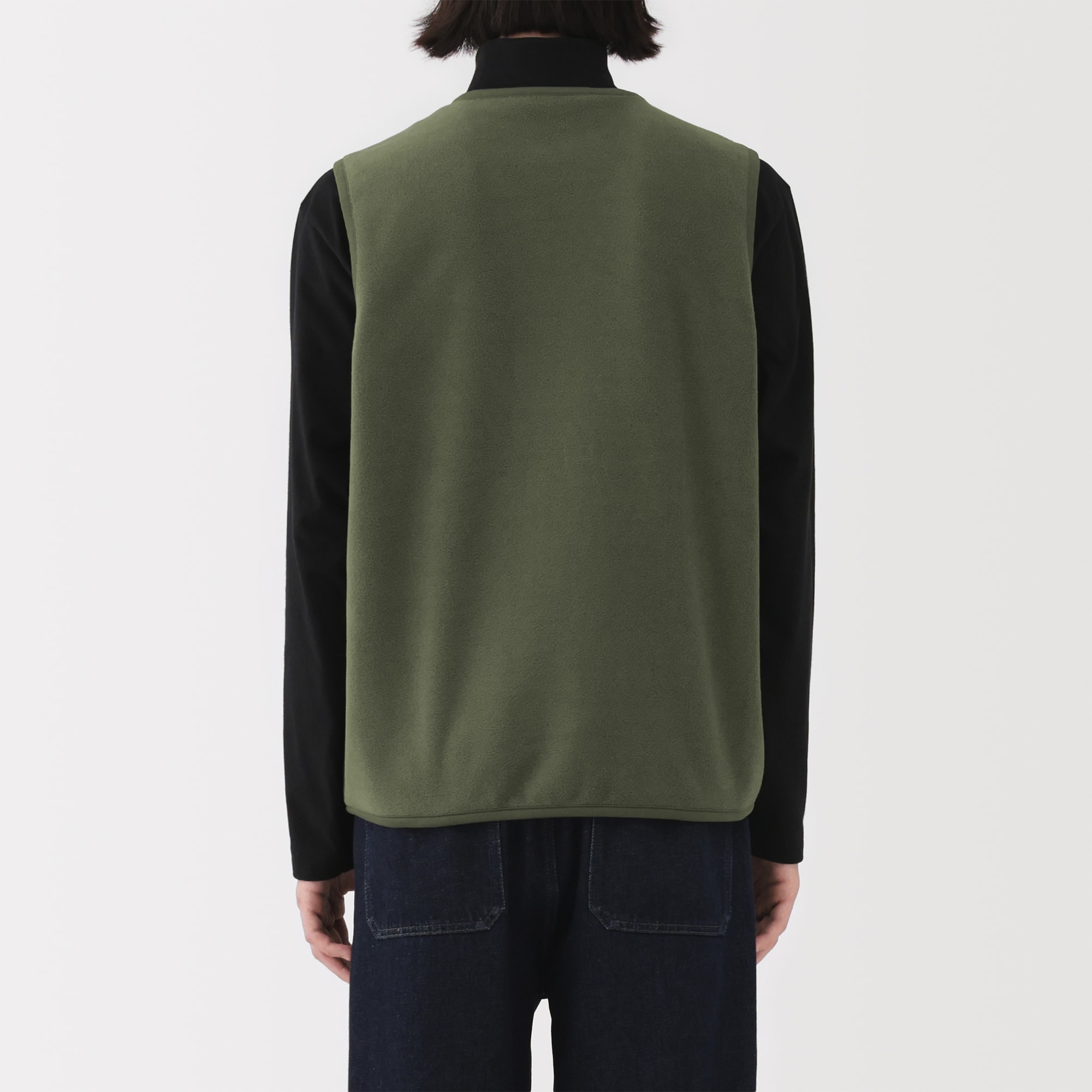 紳士　素材に還るフリースベスト