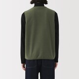 紳士　素材に還るフリースベスト