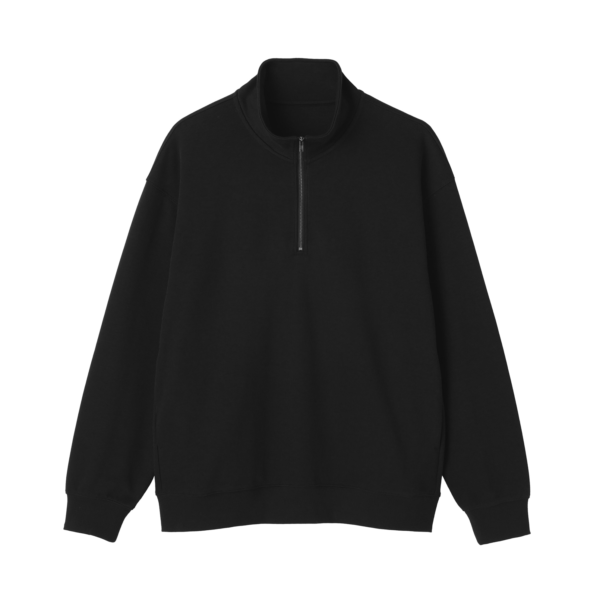 紳士 二重編みハーフジッププルオーバー | 無印良品