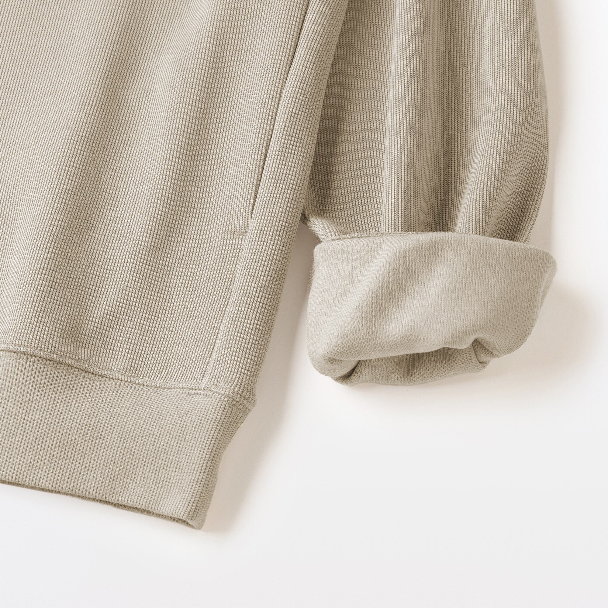 紳士　二重編みハーフジッププルオーバー