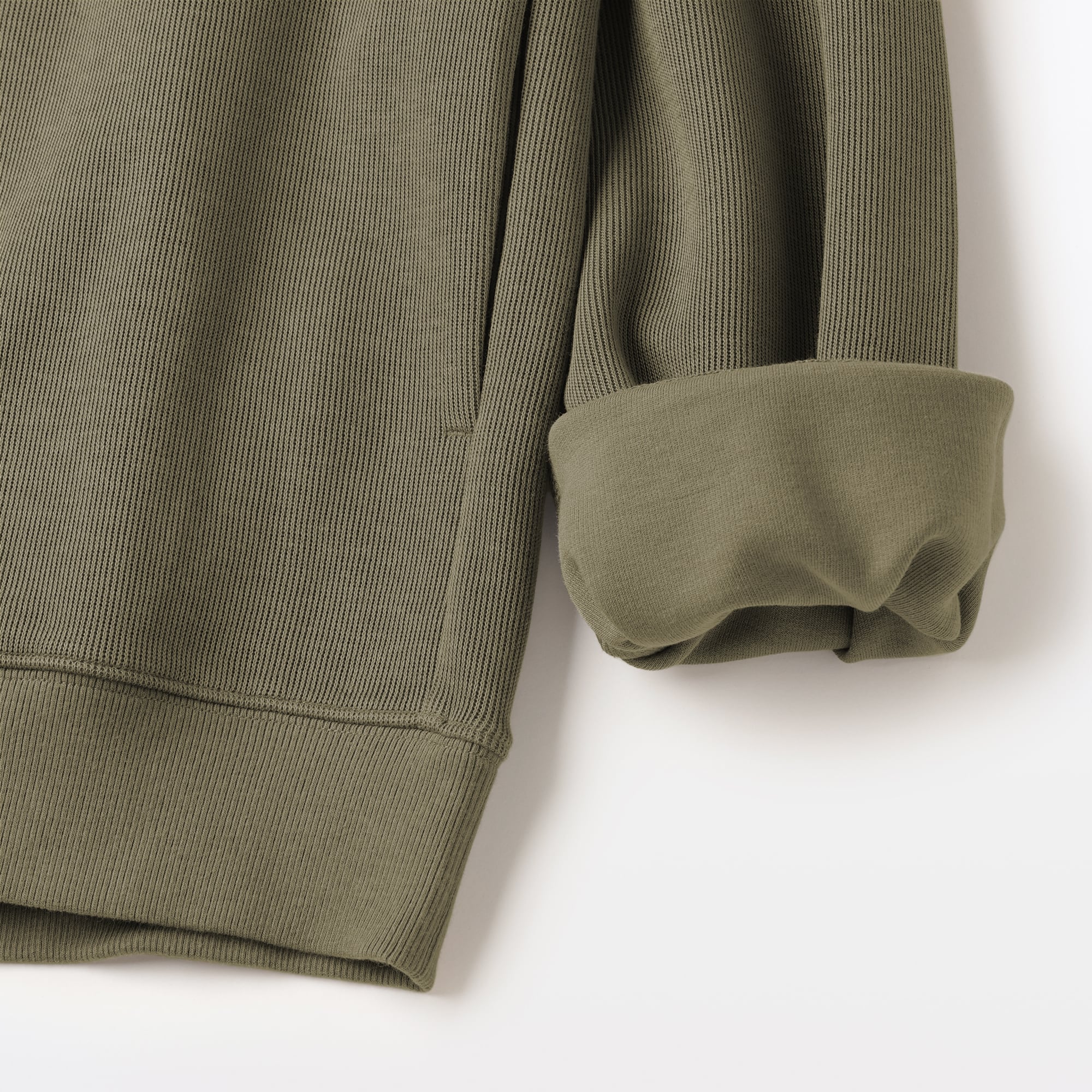 紳士　二重編みハーフジッププルオーバー