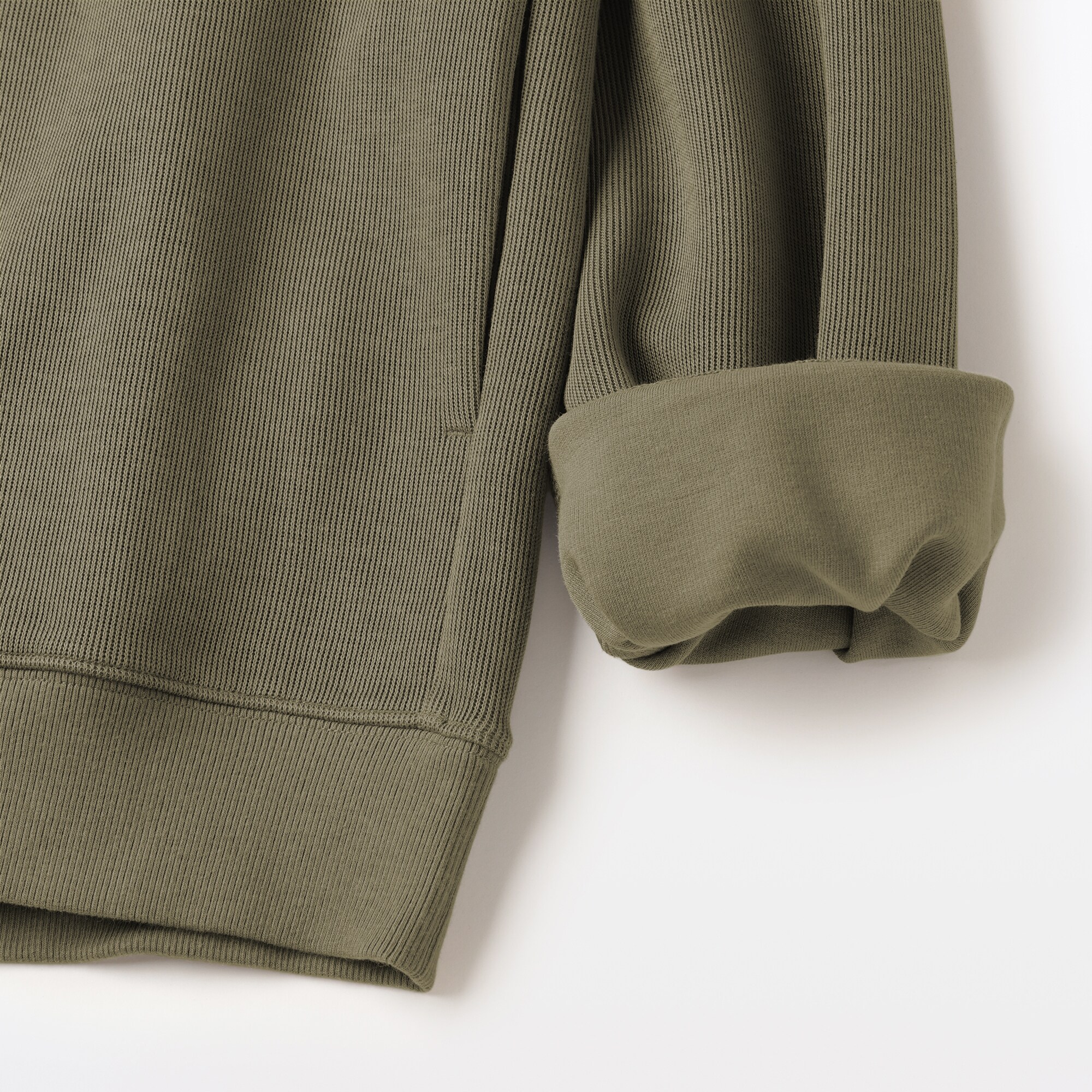 紳士　二重編みハーフジッププルオーバー