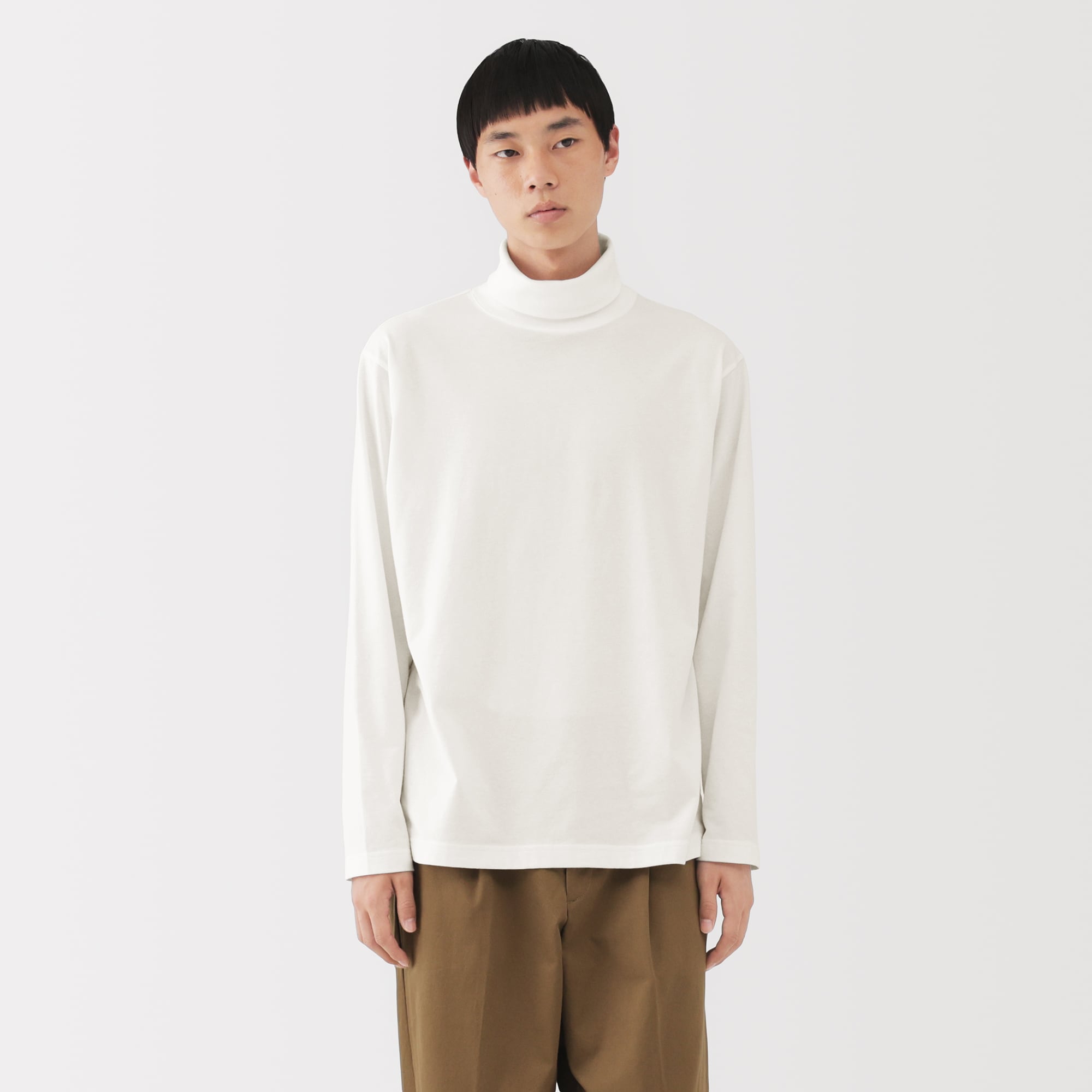 紳士　起毛タートルネック長袖Ｔシャツ