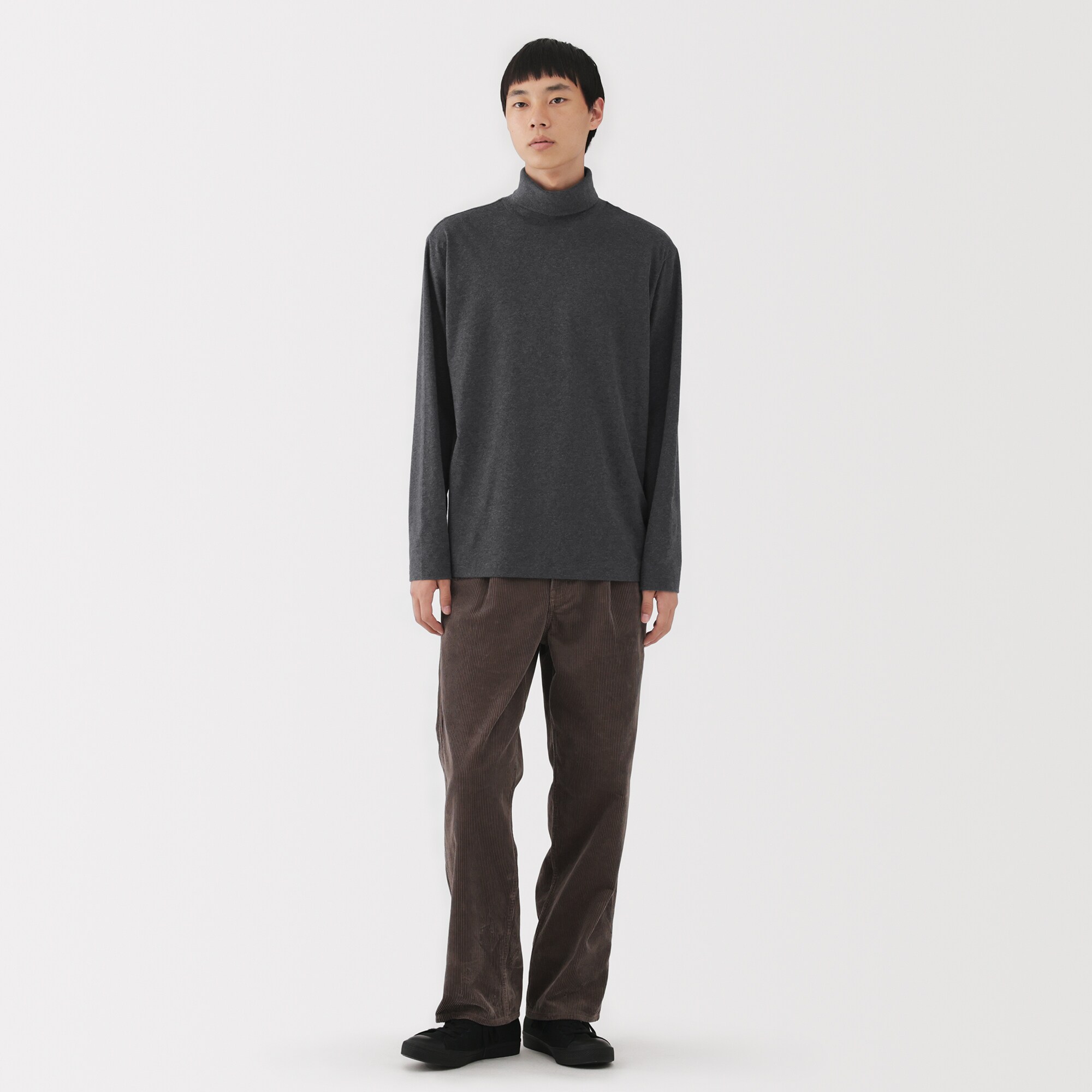 紳士　起毛タートルネック長袖Ｔシャツ
