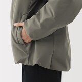 紳士　防風撥水中わたフードジャケット