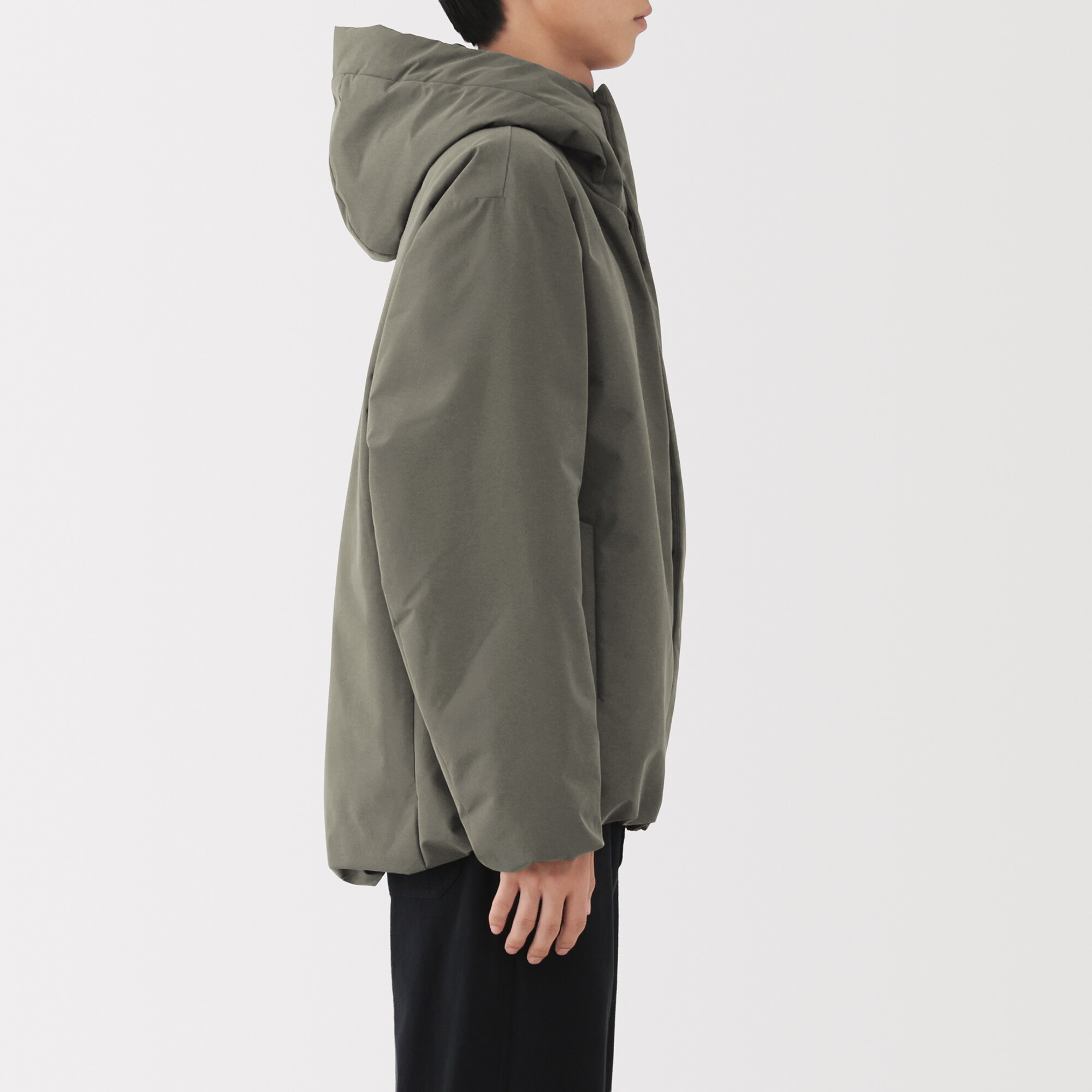 無印良品 muji labo 撥水中わたジャケット カーキ グリーン XL 無印良品 muji labo 撥水中わたジャケット カーキ グリーン XL