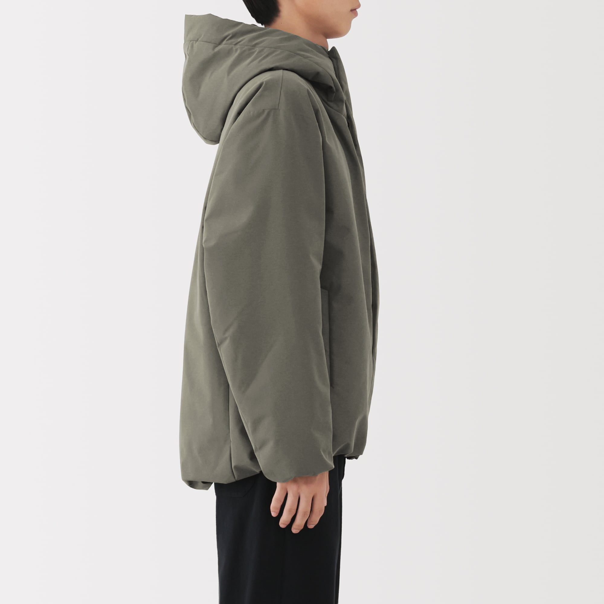 紳士　防風撥水中わたフードジャケット