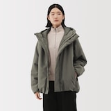 紳士　防風撥水中わたフードジャケット