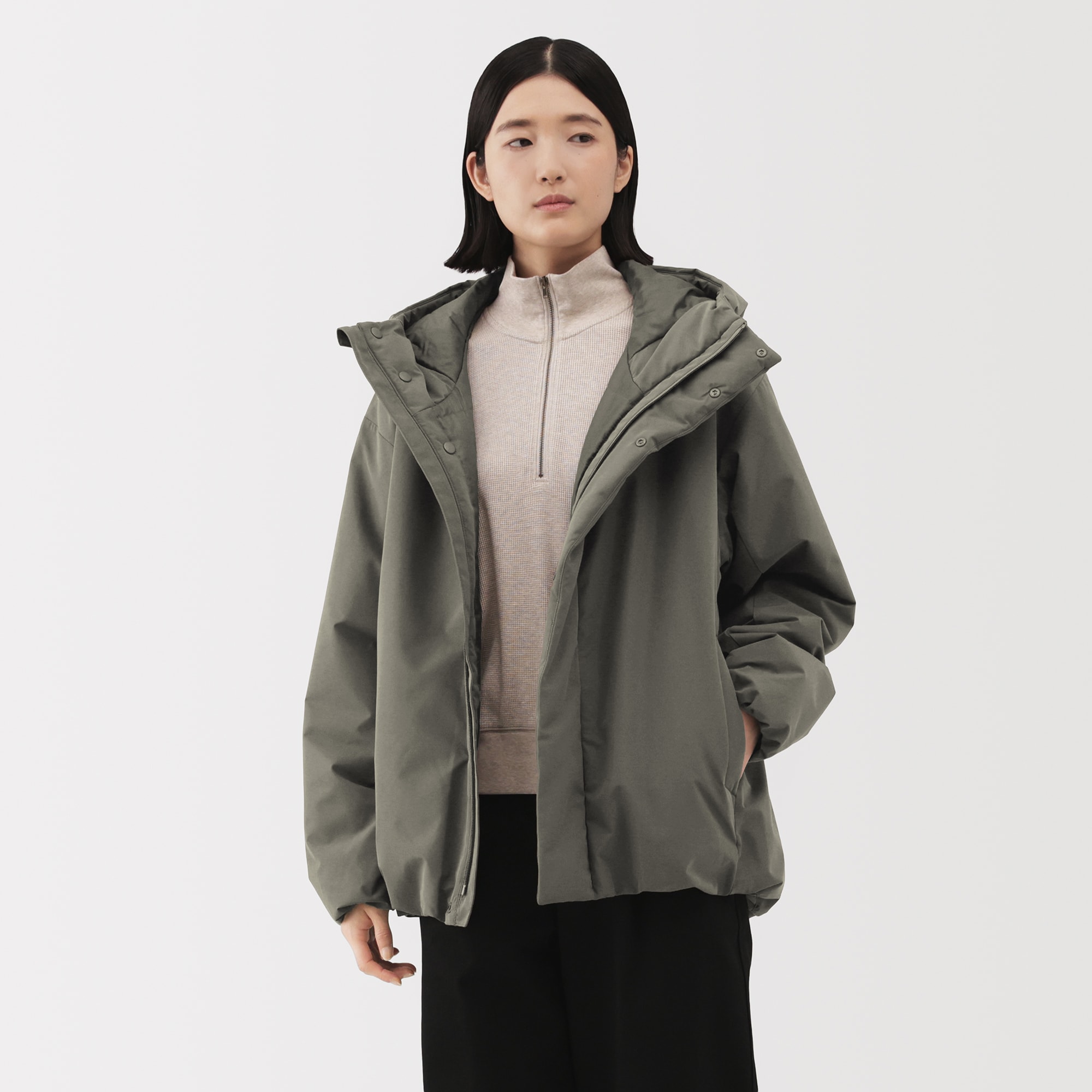 【傑作早い者勝ち】MUJI 中わたフードジャケット 黒S 傑作早い者勝ち】MUJI 中わたフードジャケット 黒S - メルカリ