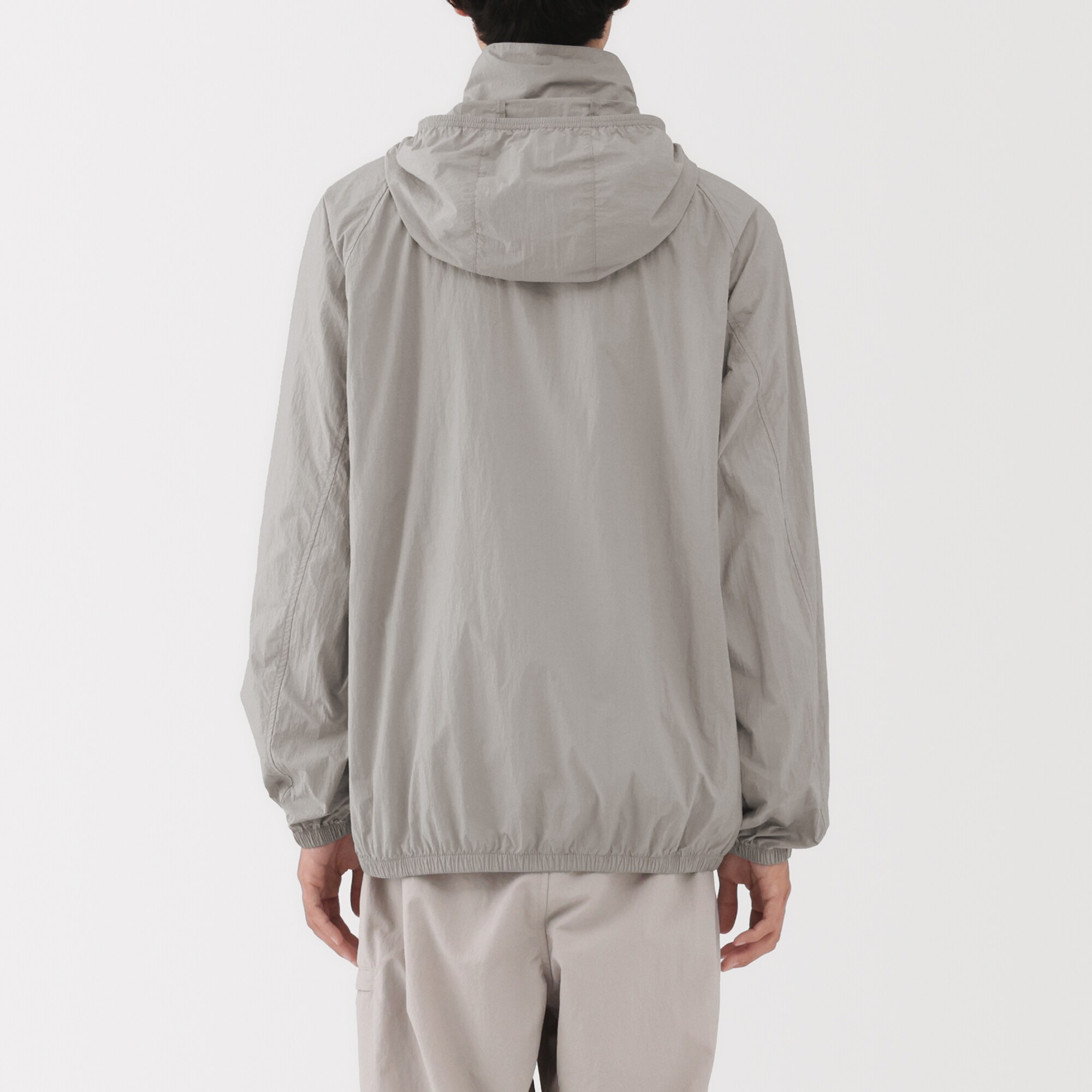 紳士　撥水ナイロンポケッタブルウィンドブレーカー