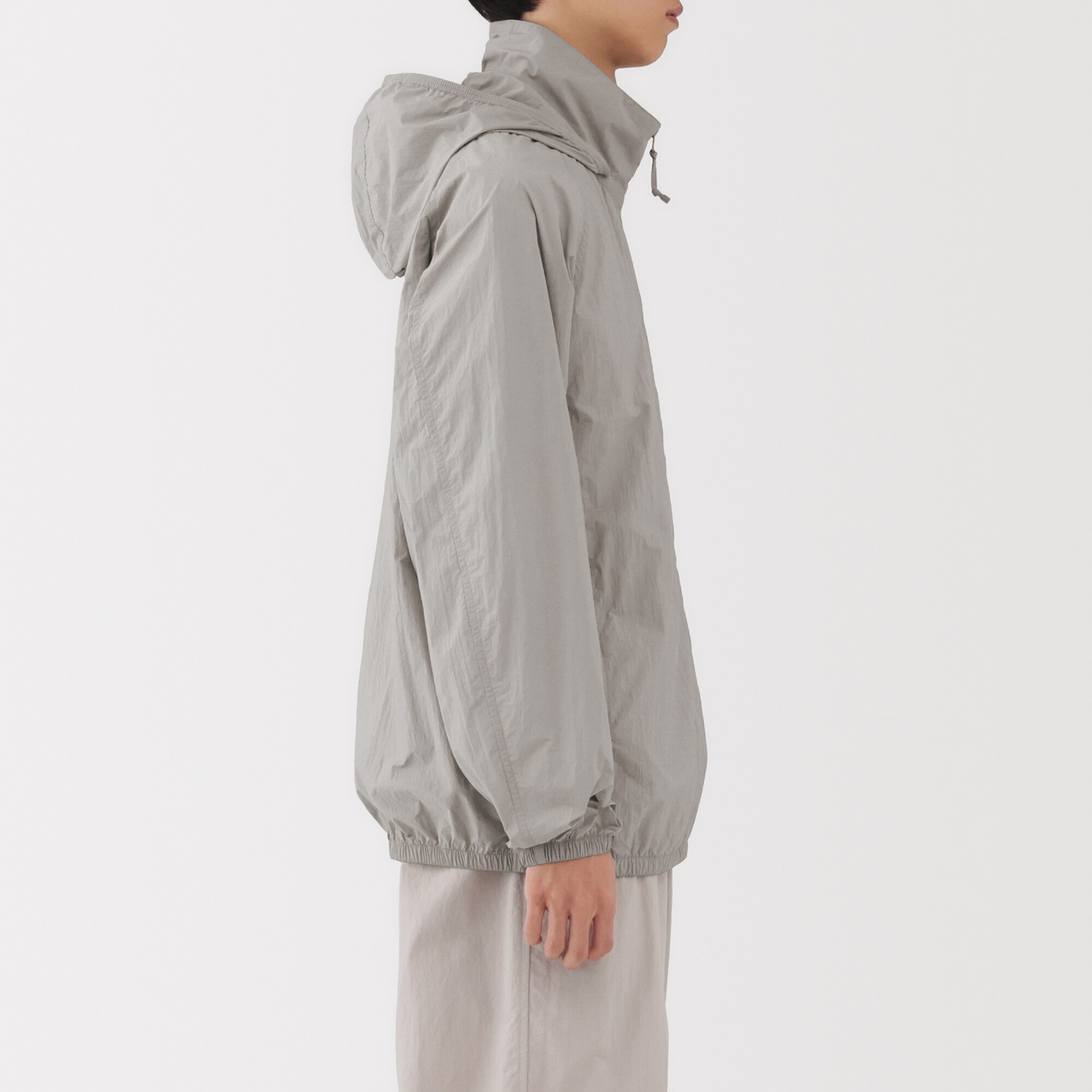 紳士　撥水ナイロンポケッタブルウィンドブレーカー