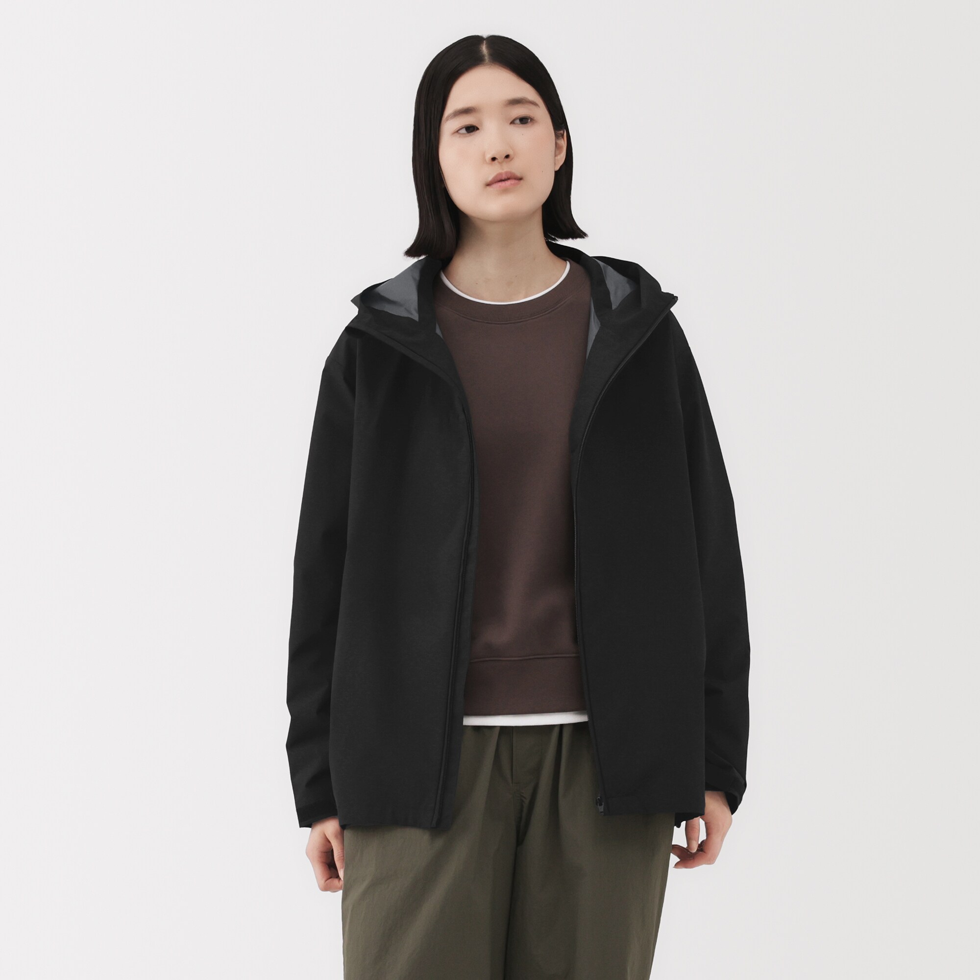 Fried Pro フード付きジャケット 黒灰 Fried Pro フード付きジャケット 黒灰 SELECT DOWN】フード付き