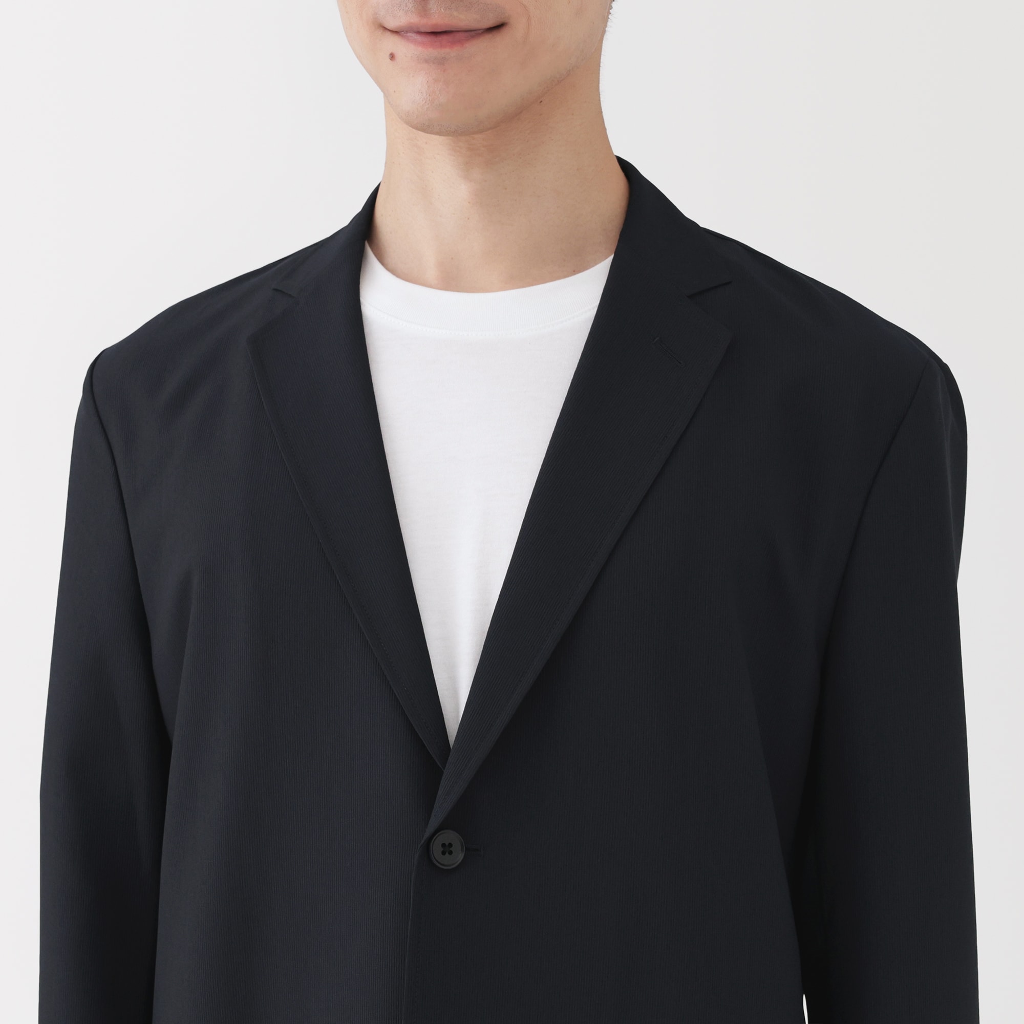 無印良品 縦横ストレッチ　乾きやすいジャケットとテーパードパンツ セットアップ 紳士 風を通すストレッチジャケット | 無印良品