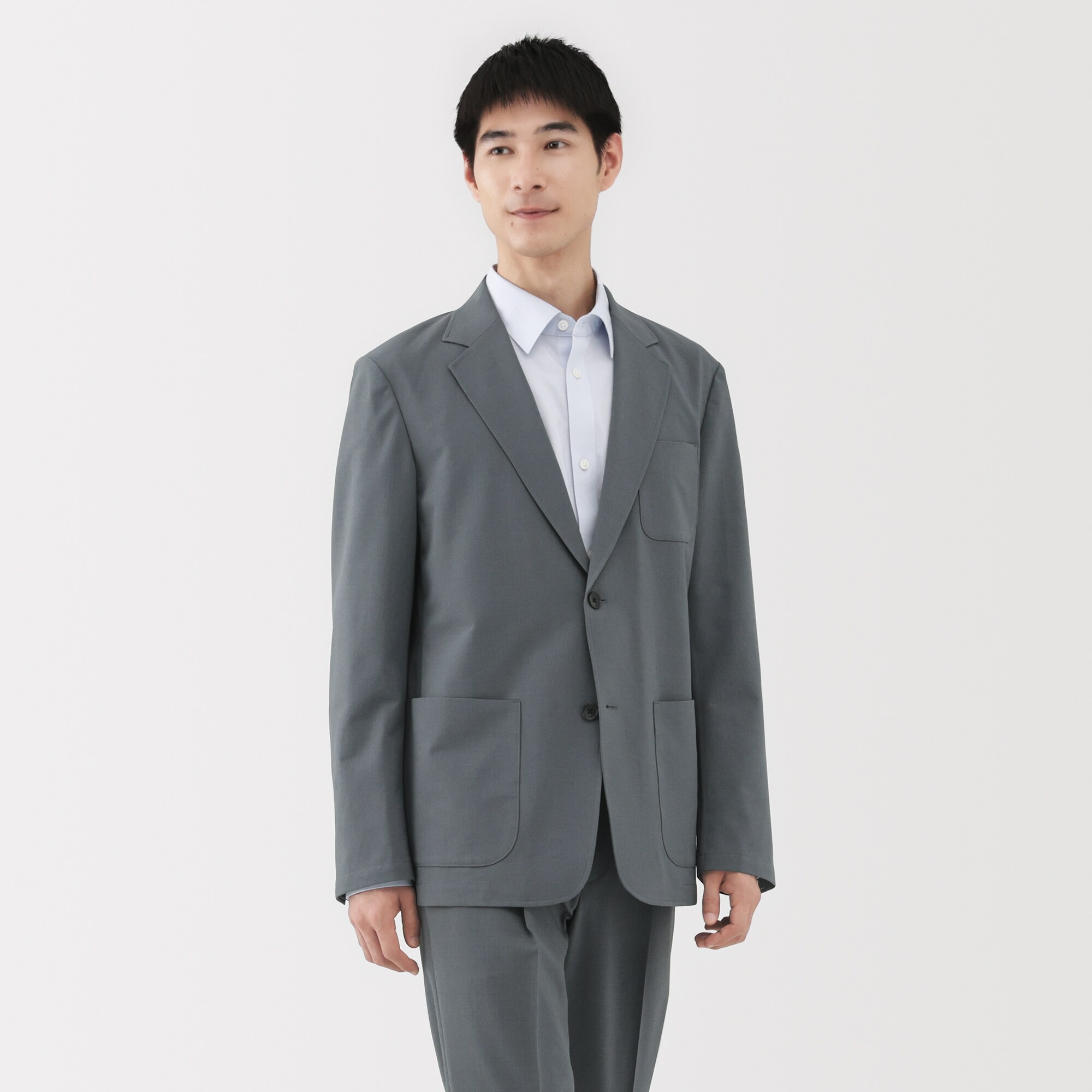 ストレッチジャケット・ストレッチパンツセット(グレー) ストレッチジャケット・ストレッチパンツセット(グレー)