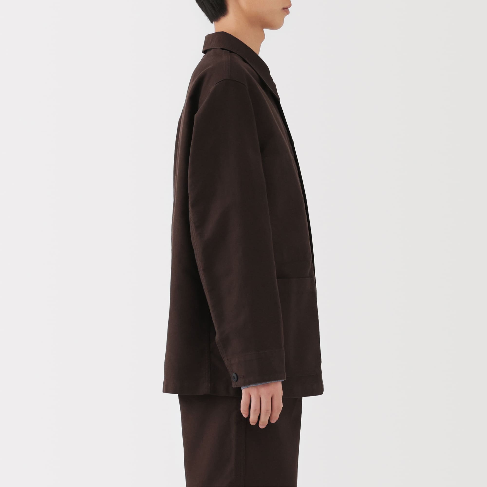 紳士　木の実から作ったカポック混モールスキン　カバーオール