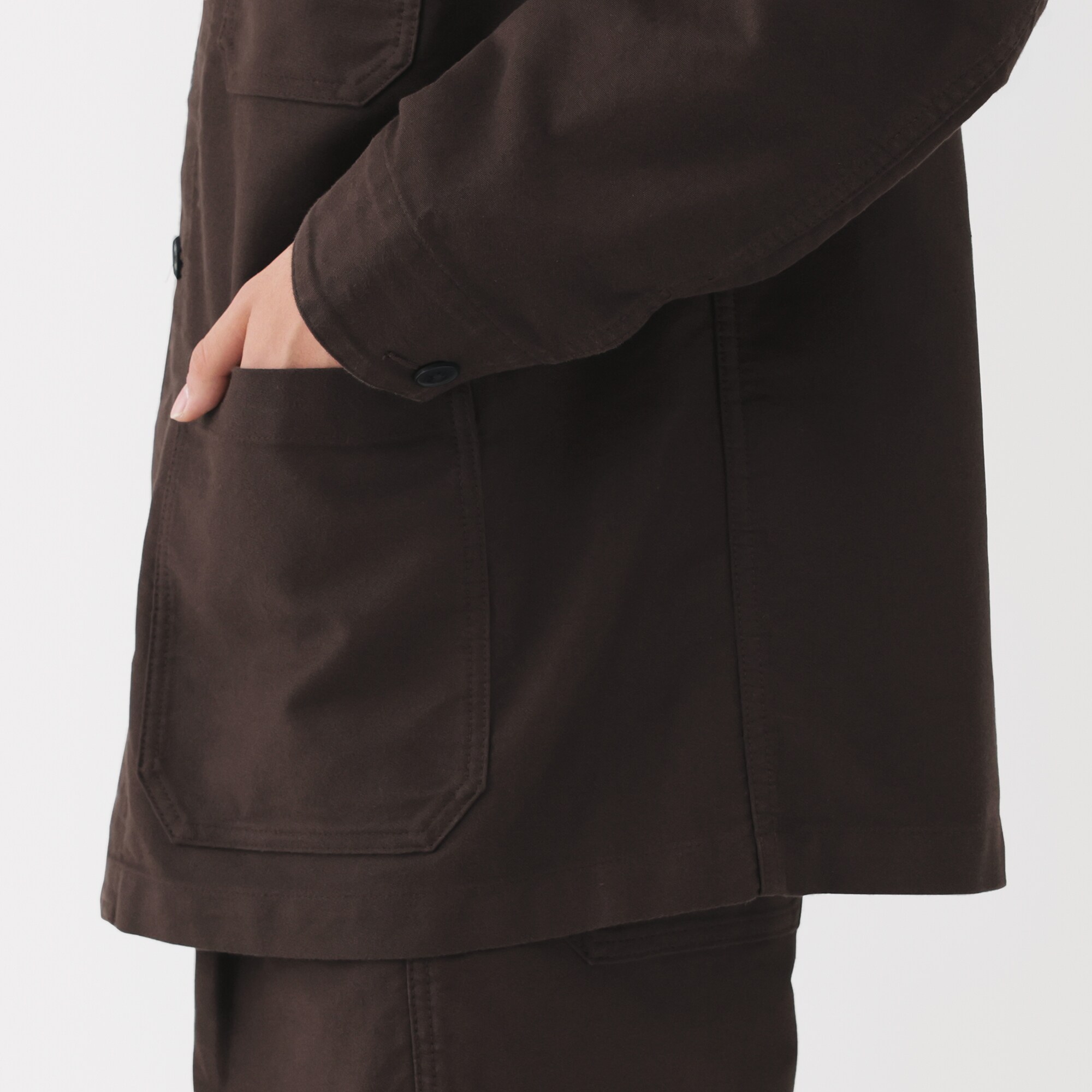 紳士 木の実から作ったカポック混モールスキン カバーオール | 無印良品