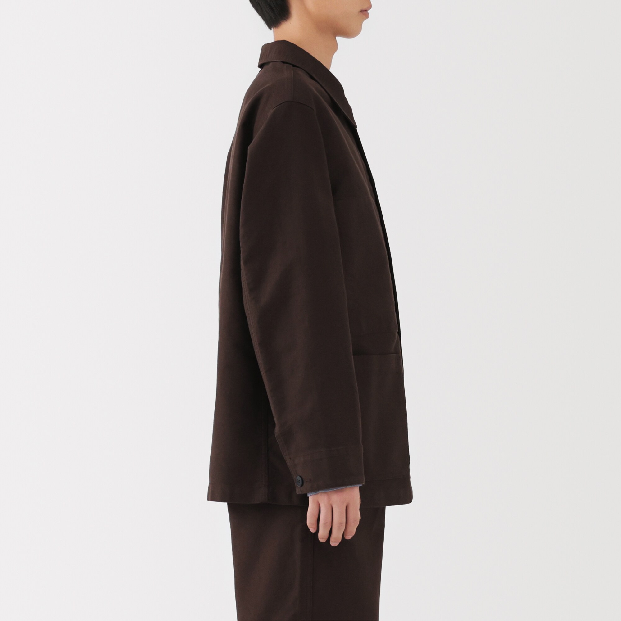 紳士　木の実から作ったカポック混モールスキン　カバーオール