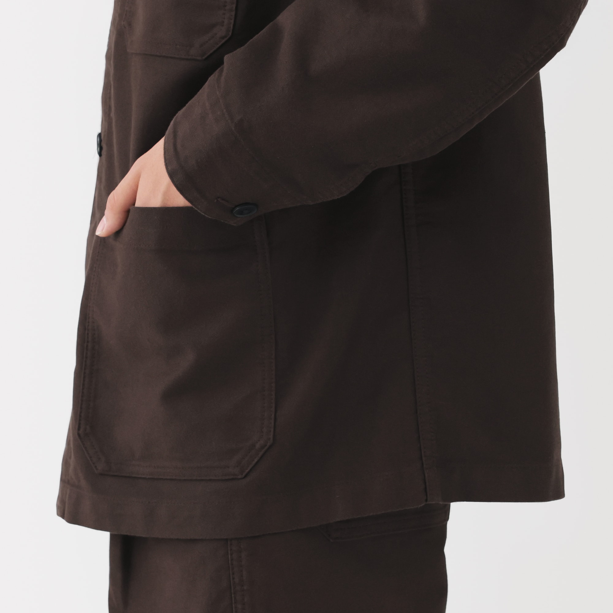 紳士 木の実から作ったカポック混モールスキン カバーオール | 無印良品