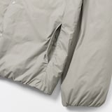 紳士　軽量ダウンポケッタブルノーカラージャケット