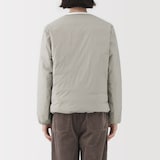 紳士　軽量ダウンポケッタブルノーカラージャケット