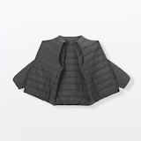 紳士　軽量ダウンポケッタブルノーカラージャケット