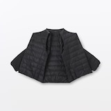 紳士　軽量ダウンポケッタブルノーカラージャケット